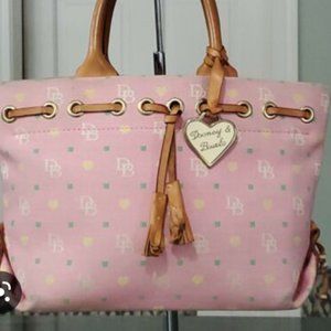 Pink dooney & bourke satchel yellow hearts